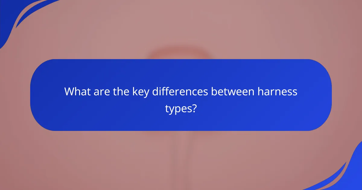 What are the key differences between harness types?