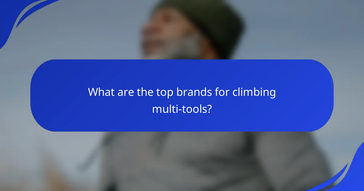 What are the top brands for climbing multi-tools?