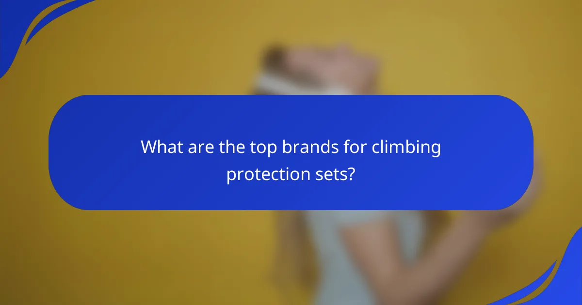 What are the top brands for climbing protection sets?